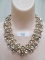 NATASHA FLOWER AND RHINESTONE NECKLACE