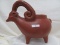 RED POTTERY RAM SHAPED PLANTER