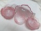 12 PC. PINK GLASS SALAD BOWLS & SERVING PLATTER