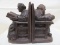 PR. OF HANDCARVED WOODEN BOOKENDS