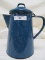 BLUE ENAML COFFEE POT