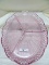 PINK GLASS DIVIDED RELISH TRAY