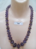 AMETHYST BEADED NECKLACE
