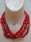 RED BEADED NECCKACE