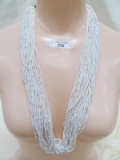 WHITE BEADED NECKLACE