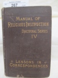 MANUAL OF RELIGIOUS INSTRUCTION BOOK DATED 1892