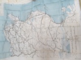 SILK ESCAPE MAP OF TUNISIA NORTH AFRICA FROM WWII WITH ORIGINAL BAG