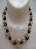 2 STRAND NATURAL STONE NECKLACE