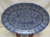 SPONGED BLUE PLATTER 19