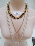 LOT OF 3 FASHION NECKLACES