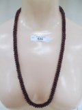 STERLING SILVER GARNET NECKLACE