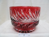 RED CUT TO CLEAR BOWL 4.5