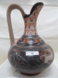 DECORATIVE PAINTED EWER note: see photos ~ chip on bottom rim