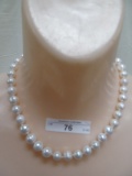 STERLING SILVER CLASP WITH FRESH WATER PEARLS NECKLACE