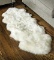 Super Area Rugs, Genuine Australian Sheepskin Rug Two Pelt Ivory Natural Fur 2.2