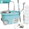 Spin Mop Floor Cleaning Supplies - Favbal Stainless Steel Spinning Mop and Bucket with Wringer Home