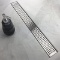 36-Inch Linear Shower Drain with Removable Quadrato Pattern Grate, Professional Brushed 304 Stainles