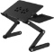 Adjustable Laptop Stand, Portable Laptop Table Stand with 2 CPU Cooling Fans, Ergonomic Lap Desk TV