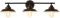 3-Light Industrial Wall Sconce Light Fixture in Oil Rubbed Bronze Finish
