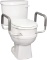 Carex 3.5 Inch Raised Toilet Seat with Arms - For Elongated Toilets - Elevated Toilet Riser with Rem