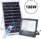 100W Solar Powered Street Flood Lights, APONUO 196 LED 5000 Lumens Outdoor IP67 Waterproof with Remo