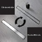 Neodrain 24-Inch Linear Shower Drain- With 2-in-1 Flat & Tile insert Cover, Brushed 304 Stainless St