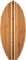Totally Bamboo Lil' Surfer Surfboard Shaped Bamboo Serving and Cutting Board, 14-1/2