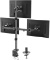 HUANUO Triple Monitor Stand - Free Standing Monitor Desk Mount Fully Adjustable for 3 Computer Scree