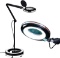 Brightech Light View Pro 6 Wheel Rolling Base Magnifying Floor Lamp - Magnifier with Bright LED Ligh
