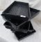 LOT OF 5 BLACK TRAYS