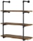 Industrial Wall Mount Iron Pipe Shelf Shelves Shelving Bracket Vintage Retro Black DIY Open Bookshel
