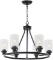 6-Light Chandeliers for Dining Room, Farmhouse Lighting Black Light Fixtures Ceiling Hanging Industr