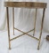 TEAL AND GOLD COLLAPSIBLE TABLE