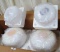 Set of 4 Chakra Froted Quartz Crystal Singing Bowls Sound Healing Set with O-rings and Mallets