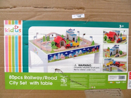 KIDUS 80 PCS RAILWAY / ROAD CITY TABLE