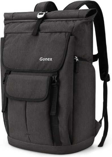 Gonex Travel Laptop Backpack 30L Casual Roll Top Durable Rolltop Backpack Daypacks for Men Women for