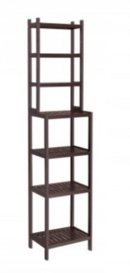 songmics 7-tier bamboo bathroom shelf NOTE: Picture not actual color so we shot the color from the b