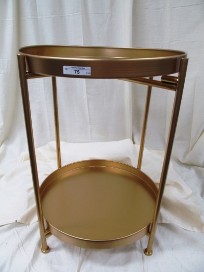 20" GOLD ROUND TABLE (SMALL DENT ON SIDE OF TRAY)