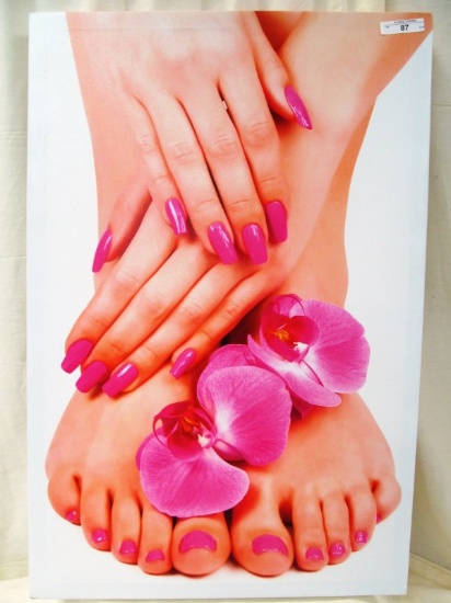 16" X 24" STRETCHED CANVAS HANDS AND FEET