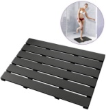 Bath Mat for Bathroom Luxury Shower - Non-Slip Bamboo Wooden Waterproof Floor Mat for Indoor or Outd