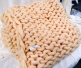 JUMBO YARN BLANKET BEIGE