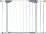 LEMKA Walk Thru Baby Gate Auto-Close Safety Pet Gate Metal Expandable Dog Gate with Pressure Mount f