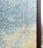 Rabbitgoo 3D Decorative Window Film Non-Adhesive Privacy Films - Frosted Window Glass Film for Home