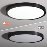 Flush Mount LED Ceiling Light Fixture Black,12 Inch 20 Watt, Thin Ceiling Lamp Surface Mount for Kit