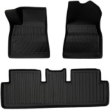 Aiqiying All Weather Floor Mats for 2017, 2018, 2019,2020 Tesla Model 3,Heavy-Duty TPE Rubber Materi