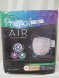 Prevail Air Maximum Plus Absorbency Stretchable Incontinence Briefs/Adult Diapers Size 3 / 12 briefs