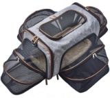 Premium Airline Approved Expandable Pet Carrier by Pet Peppy- Two Side Expansion Designed for Cats D