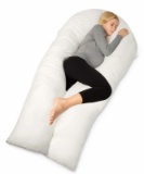 Pregnancy Full Body Pillow-65in U Shaped Maternity Pillow for Pregnant Women, Includes White Cover