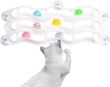 FengXing Cat Toys - Cat Track Toy Ball and Bell with 3 Layers, Cat Toys Interaction Play Attracts Fu
