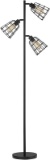 Modern Floor Lamp for Living Room Bright Lighting Tall Stand Up Lamp Farmhouse Rustic Industrial Bla